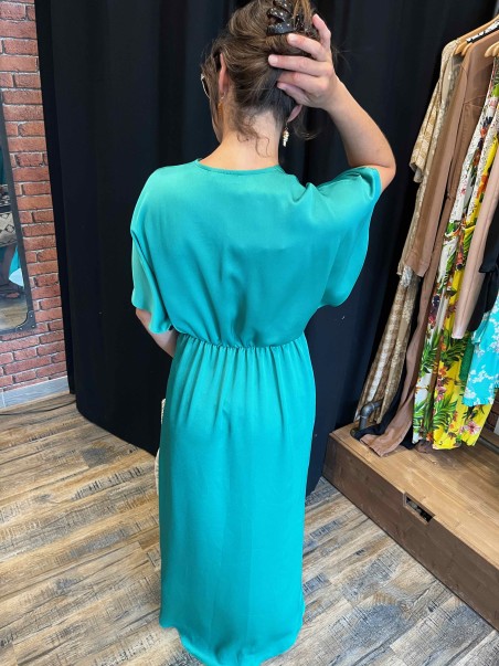 Robe croisée verte