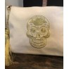 Pochette skull écru