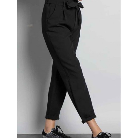 Pantalon noir taille haute