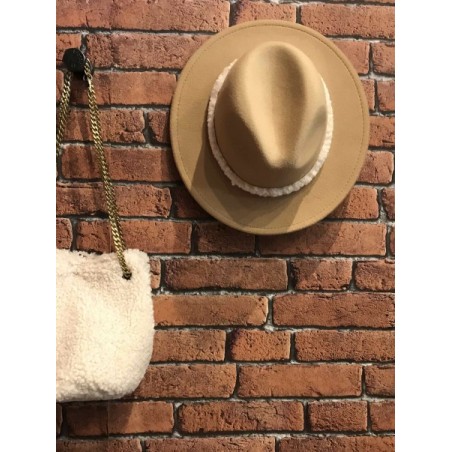 Chapeau doudou beige